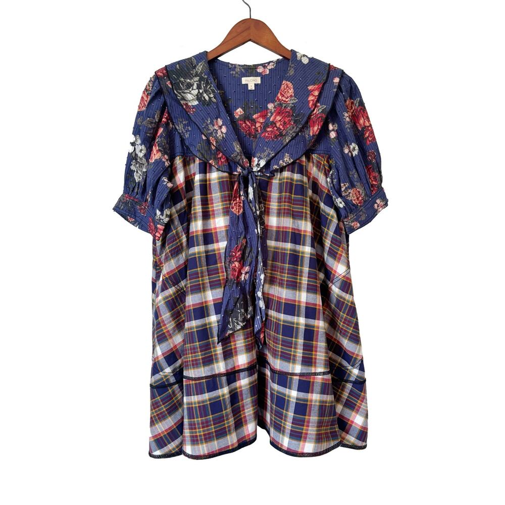 Anthropologie Pilcro Bow Front Babydoll Dress Sz M - Picture 3 of 9
